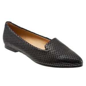 Лоферы Harlowe T1707-013, черные кожаные, без шнурков, модель HAWK625 Trotters