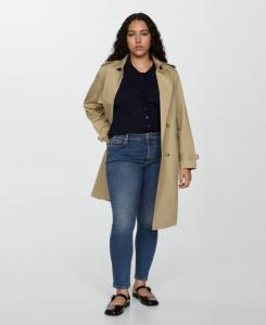 Женские джинсы Newisa средней посадки скинни MANGO, Dark Blue