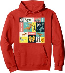 Худи Jurassic World FLAMED SQUARE, красный