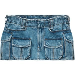 Миди-юбка с завышенной талией Alexander Wang, denim синий