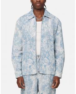 Мужская джинсовая куртка с жаккардовым узором XXIII, Blue