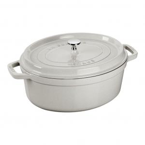 Кастрюля STAUB La Cocotte oval, 5,5 л, 31 см, Белый трюфель
