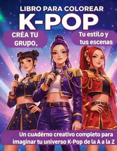 Libro para colorear Ídolos Místicos 2026: Retratos y diseños a la moda para chicas creativas (Spanish Edition) (Independently published)