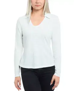 Футболка-Поло с вырезом-лодочкой Wilt Clothing, белый