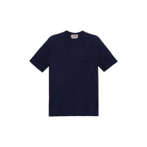 HERMES Футболка мужская темно-синяя