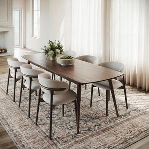 Ковер nuLOOM, 153 x 244 см,  Luned Bordered машинной стирки для гостиной спальни столовой, tan