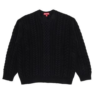 Свитер Supreme Appliqué Cable Knit 'Black', черный