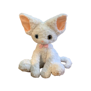 Плюшевая кукла Curl Cat Dolls высотой 40 см KecoSweet, белый heterochromia