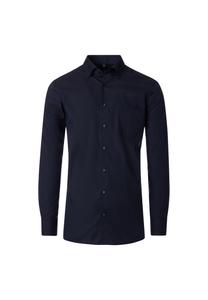 Деловая рубашка однотонная комфортного кроя Casamoda, синий