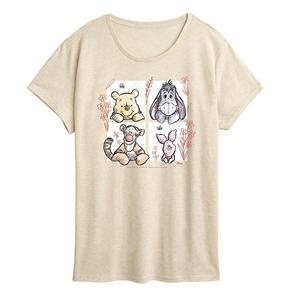 Женская футболка с цветочным принтом Disney's Winnie The Pooh, цвет Birch