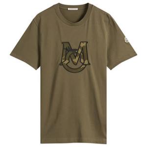 Футболка с коротким рукавом и логотипом Moncler, зеленый