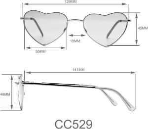 Солнцезащитные очки Circus NY by Sam Edelman CC358 с металлическим сердечком для женщин, Pink