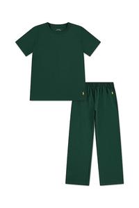 Детская хлопковая пижама Polo Ralph Lauren, зеленый