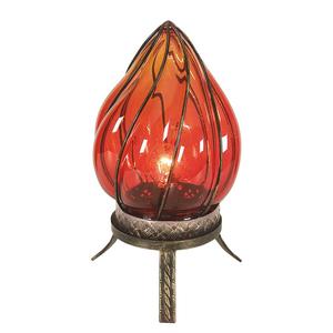 Настольная лампа Näve Orient, хрустальное стекло / нержавеющая сталь - 1 лампа - красный