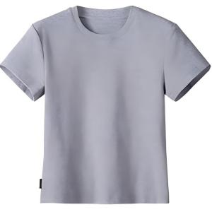 Футболка Women's Crew Neck Moderate Straight Fit CAMEL, светло-heather серый