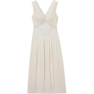 Self Portrait Женское платье без рукавов цвета слоновой кости