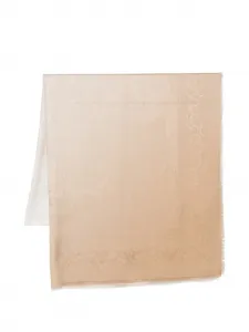 Шарф с бахромой Ferragamo, бежевый