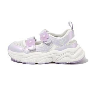 Дышащие низкие детские повседневные кроссовки BELLE, бежевый/фиолетовый