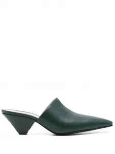 Мюли на каблуке Fabiana Filippi, зеленый