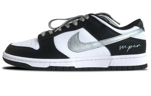 Водонепроницаемые и износостойкие низкие кроссовки для скейтбординга Unisex Silver Black Nike, серебряный черный