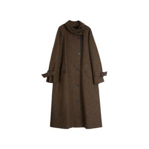 ELLE Пальто женское Coffee Lapel Moderate