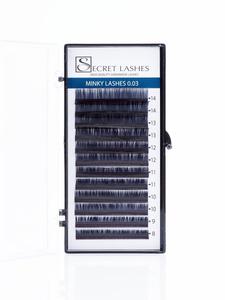 Secret Lashes Minky Volume MIX C 0.03 Ресницы 8 мм-14 мм
