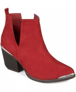 Женские ботильоны в стиле вестерн Issla на блочном каблуке Journee Collection, красный