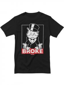 Футболка Mr Monopoly BROKE T-Shirt черного цвета Monopoly