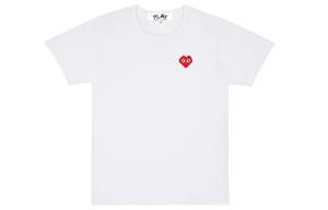 CDG Play Футболка Comme Des Garcons Play X Invader женская белая