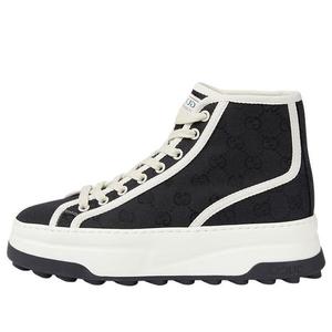 Кроссовки gg blooms high-top sneakers 'black white' Gucci, черный
