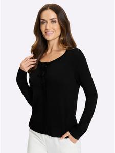 Кардиган тонкой вязки черного цвета Heine