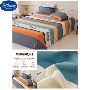 Disney Простыня для односпальной кровати 350х230 см, грубый хлопок с бамбуком, охлаждающая, не скользит