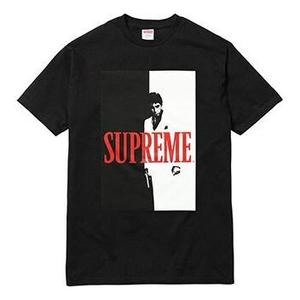 Футболка fw17 scarface split black tee 'black white red' Supreme, черный