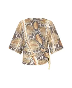 Футболка с животным принтом Roberto Cavalli, коричневый