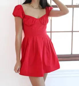 Мини-платье Carmin красного цвета Line And Dot