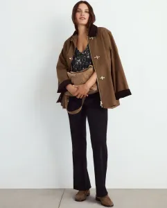 Однотонные женские брюки из вискозы Couchel, черный