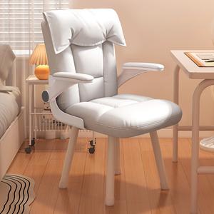 Компьютерное кресло SIHOO для дома и учебы, удобное для долгого сидения, с белыми цельнодеревянными ножками, нетрансформируемой технологичной тканью [silver white]