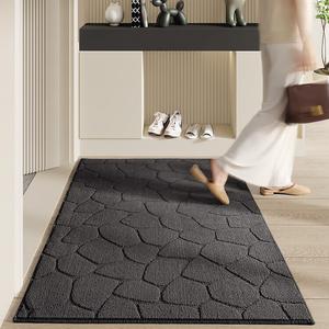 Dajiang Ковер 90х150 см для прихожей, грязеотталкивающий, пылеудаляющий, износостойкий, Ailuya - Dark Gray