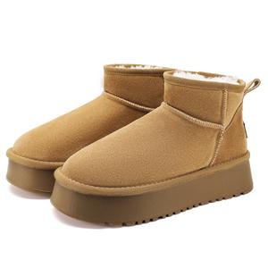 Теплые износостойкие короткие зимние ботинки для женщин, увеличивающие рост D:FUSE SCANDINAVIA, Camel