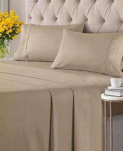 Комплект постельного белья из микрофибры из 4 предметов — Twin CGK Unlimited, бежевый