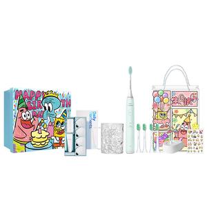 Электрическая зубная щетка для взрослых sonic small feather brush с мягкой щетиной для защиты десен HX2421 набор PHILIPS, зеленый