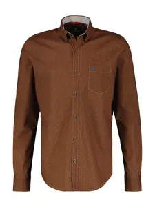 Рубашка LERROS с длинными рукавами "Рубашка LERROS из поплина с узором "елочка", цвет Lava Red