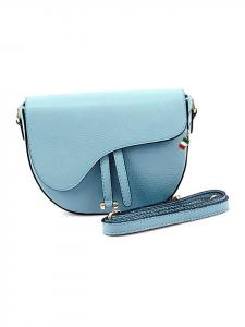 Кожаная сумка через плечо, сумка Florence, светло-голубая, примерно 22 см Florence