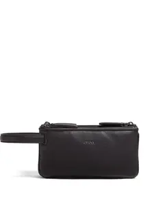 Клатч на молнии Zegna, коричневый