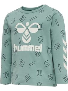 Детская рубашка с длинными рукавами синего цвета Hummel