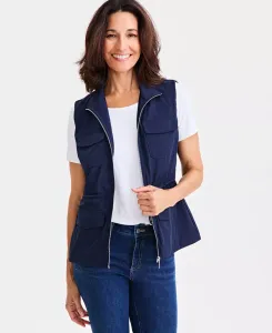 Женский жилет-карго на молнии спереди Style & Co, синий