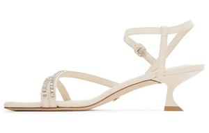 Stuart Weitzman Стюарт Вайцман SW сандалии на одной брючной застежке 5 см женские бежевые, цвет Beige