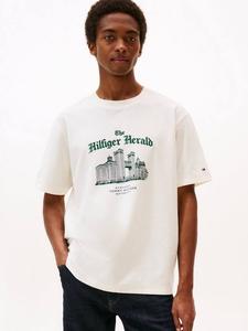 Хлопковая футболка Herald Skyline Tommy Hilfiger, Ivory Petal