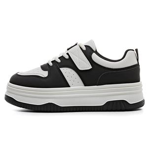 Износостойкие и легкие низкие скейтбордские кроссовки женские белые черные HUANQIU