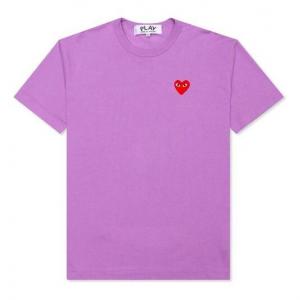 Футболка heart logo tee 'pink' Comme Des Garcons Play, фиолетовый